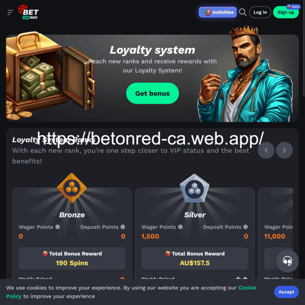 BetOnRed Casino Loyalty System Bronze Silver