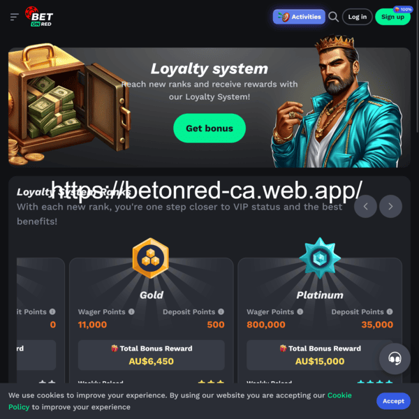 BetOnRed Casino Loyalty System Gold Platinum