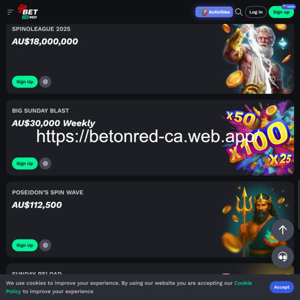 BetOnRed Casino Promotions Big Sunday Blast